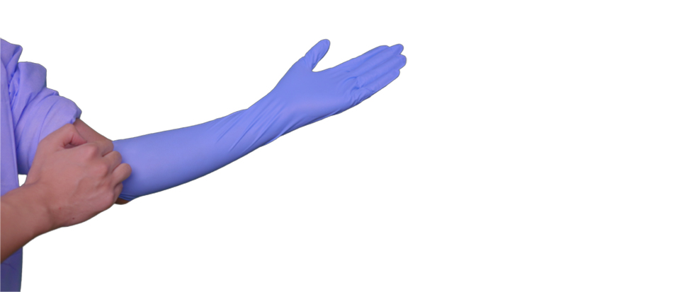 400mm Extra Long Nitrile Gloves