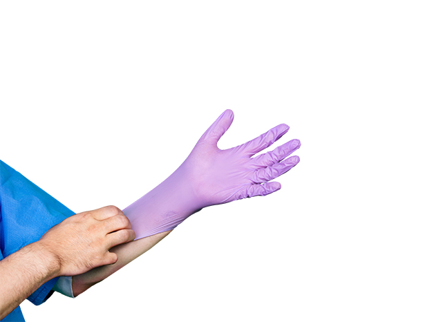 nitrile vinyl blend gloves