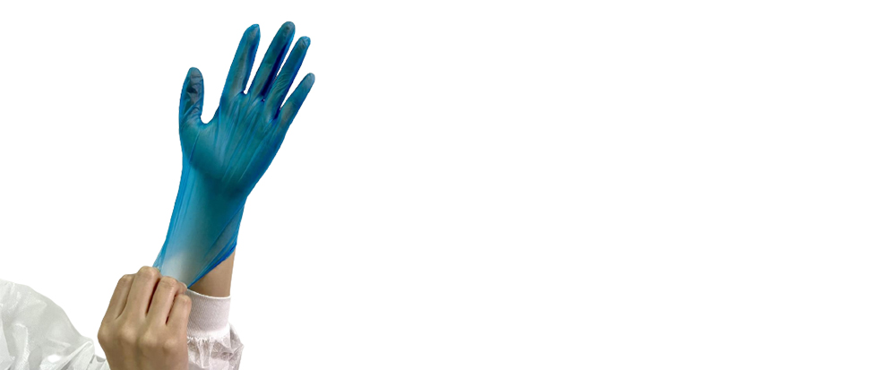 Blue Vinyl Gloves