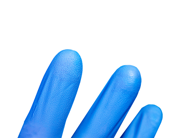 blue nitrile examination gloves powder free
