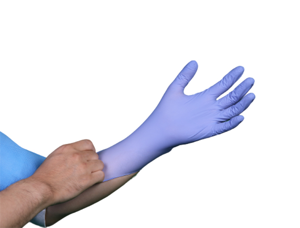 purple nitrile gloves
